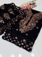 Pure Bhamber Chiffon Pasting Gotta Gala Border - Image 2