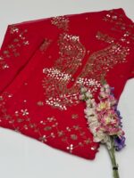 Pure Bhamber Chiffon Pasting Gotta Gala Border - Image 4