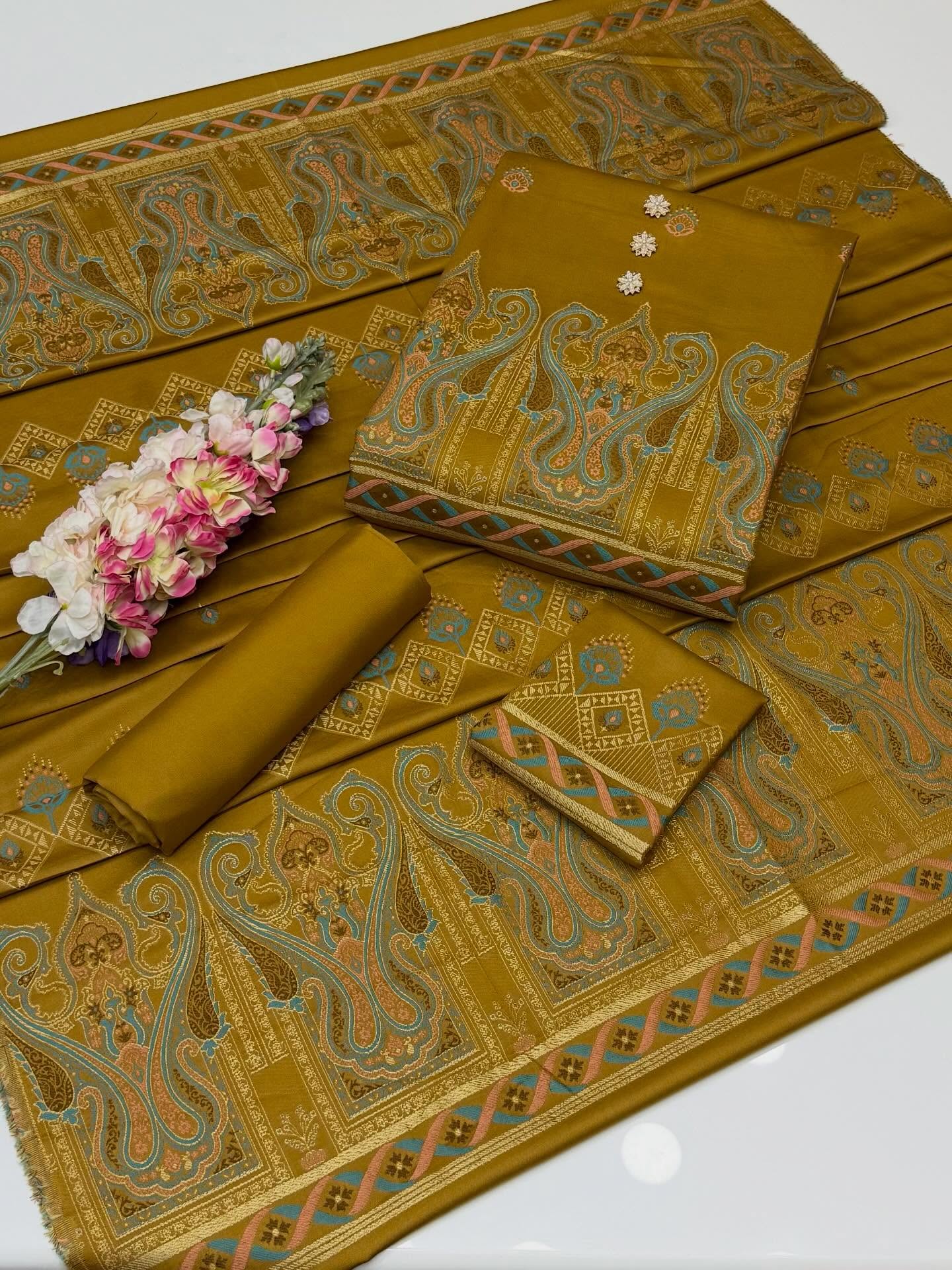 586691220_18066494453437314_5716759109280126063_n Premium Viscose Jacquard Brosha Shirt and Back. - Image 1