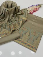 Premium Viscose Jacquard Brosha Shirt and Back. - Image 2