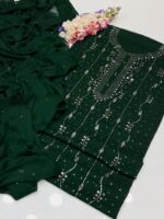 Handmade Shahi  Mukesh Work On Pure shafon Full Shirt Jal With Chatta Dupatta 2pc Suit👗 - Image 13