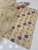 Handmade Applic Work On khaddi karandi Net  Fabric Full Shirt Jall With Booti Jall Dupatta 2pc Suit👗 - Image 4