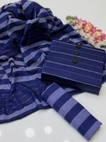 💕 Embrace The Elegance of Multani Khaadi Marina Lining Shirt & Trouser & Paired with a Lining Jacquard Marina Khaadi Shawl 3 Pc 👗 - Image 4