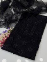 Handmade Applic Work On Net Fabric Full Shirt Jall With Booti Jall Dupatta 2pc Suit…✨🌿🪡💝 - Image 3