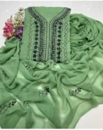 Handmade pakka makri tanka on soft shifoon 2pc - Image 5