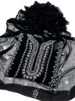 Handmade pakka makri tanka on soft shifoon 2pc - Image 2