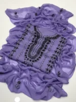 Handmade pakka makri tanka on soft shifoon 2pc - Image 4