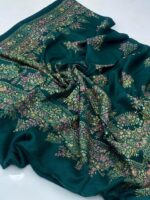 Elegant And Beautiful Hand Made Kashmiri Embroidery With Block Print Excellent Quality Pashmina - Image 8