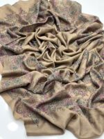 Elegant And Beautiful Hand Made Kashmiri Embroidery With Block Print Excellent Quality Pashmina - Image 5