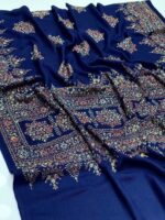 Elegant And Beautiful Hand Made Kashmiri Embroidery With Block Print Excellent Quality Pashmina - Image 9