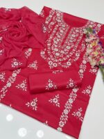 Handmade Lawn Paka Mirror work Shirt - Image 6