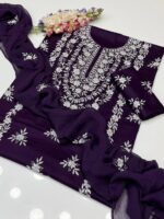 Handmade Lawn Paka Mirror work Shirt - Image 14